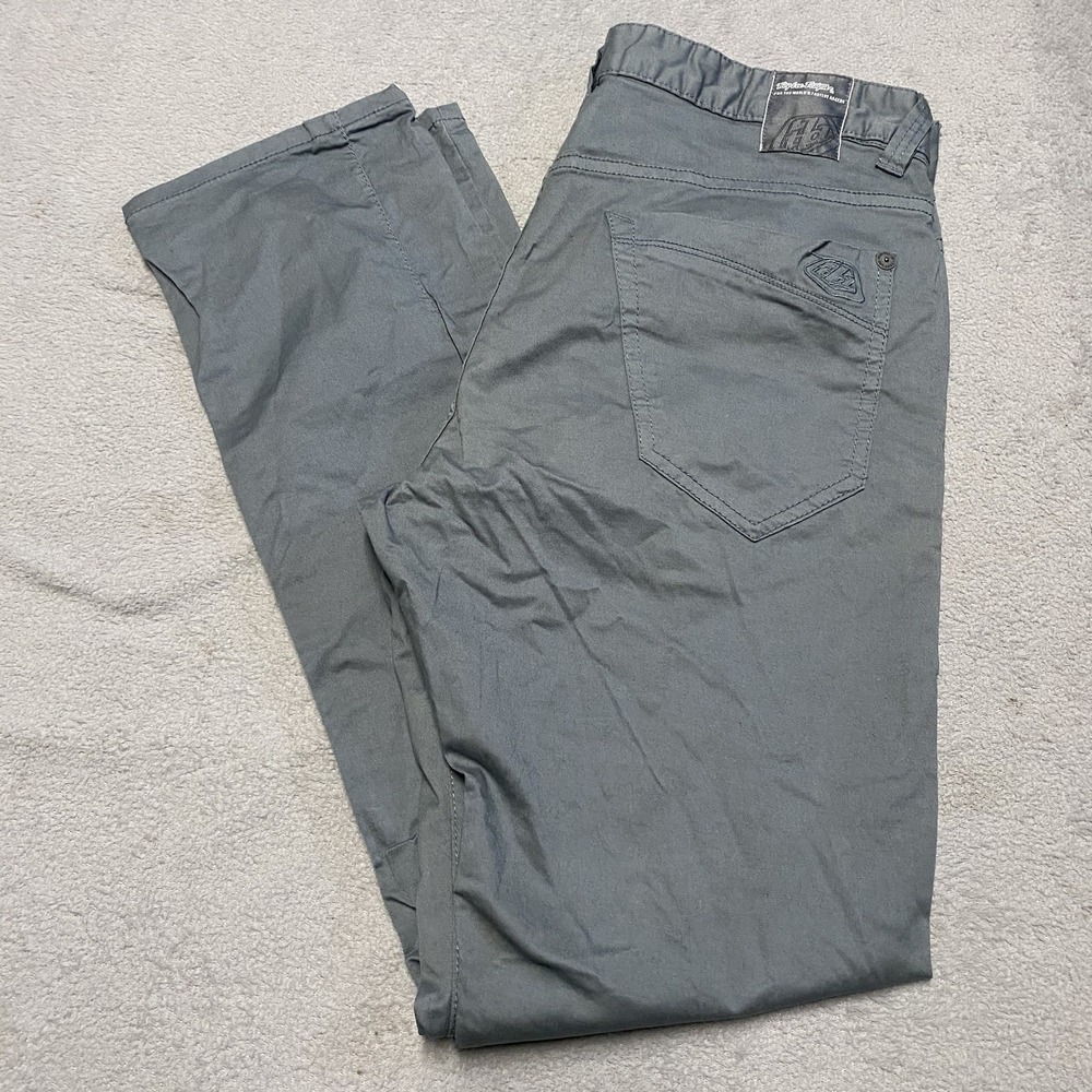 Troy Lee Designs Pants Mens 34x32 Gray Twill Chino Casual Riding TLD